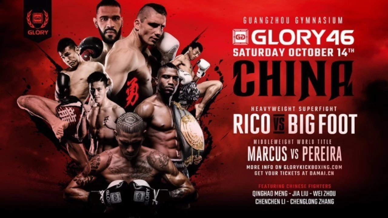 GLORY 46 China and GLORY 46 SuperFight Series Fight Cards Made